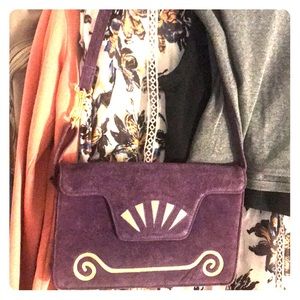Purple and gold purse vintage